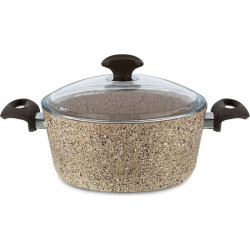 Falez Creamy Granit 24*11 cm Derin Tencere