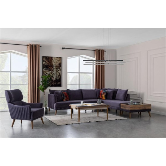 Vıntage Köşe Koltuk Takımı + Sehpa - PeşinatsızVıntage Köşe Koltuk Takımı + Sehpa