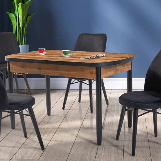 202 Torna Mutfak Masa Takımı - Hat Siyah - Kredi Kartsız202 Torna Mutfak Masa Takımı - Hat Siyah