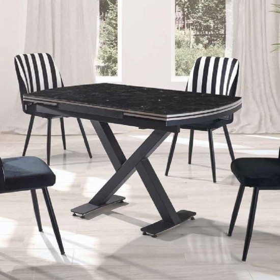 206 Eksen Mutfak Masa Takımı - Siyah Mermer - Sözleşmeli206 Eksen Mutfak Masa Takımı - Siyah Mermer